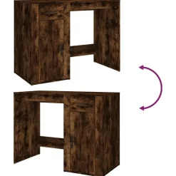 vidaXL Mobiliario De Oficina-Escritorio madera contrachapada 100x49x75 cm
