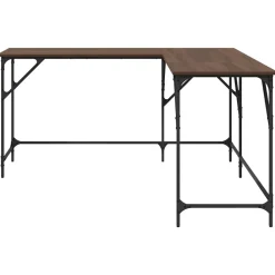 vidaXL Escritorio madera de ingeniería roble marrón 149x149x75 cm Marr&oacute;n roble Discount