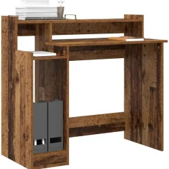 vidaXL Escritorio Madera vieja 97 x 45 x 90 cm Madera de ingeniería Madera envejecida Sale