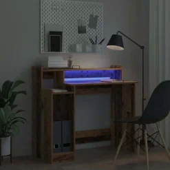 vidaXL Escritorio Madera vieja 97 x 45 x 90 cm Madera de ingeniería Madera envejecida Sale