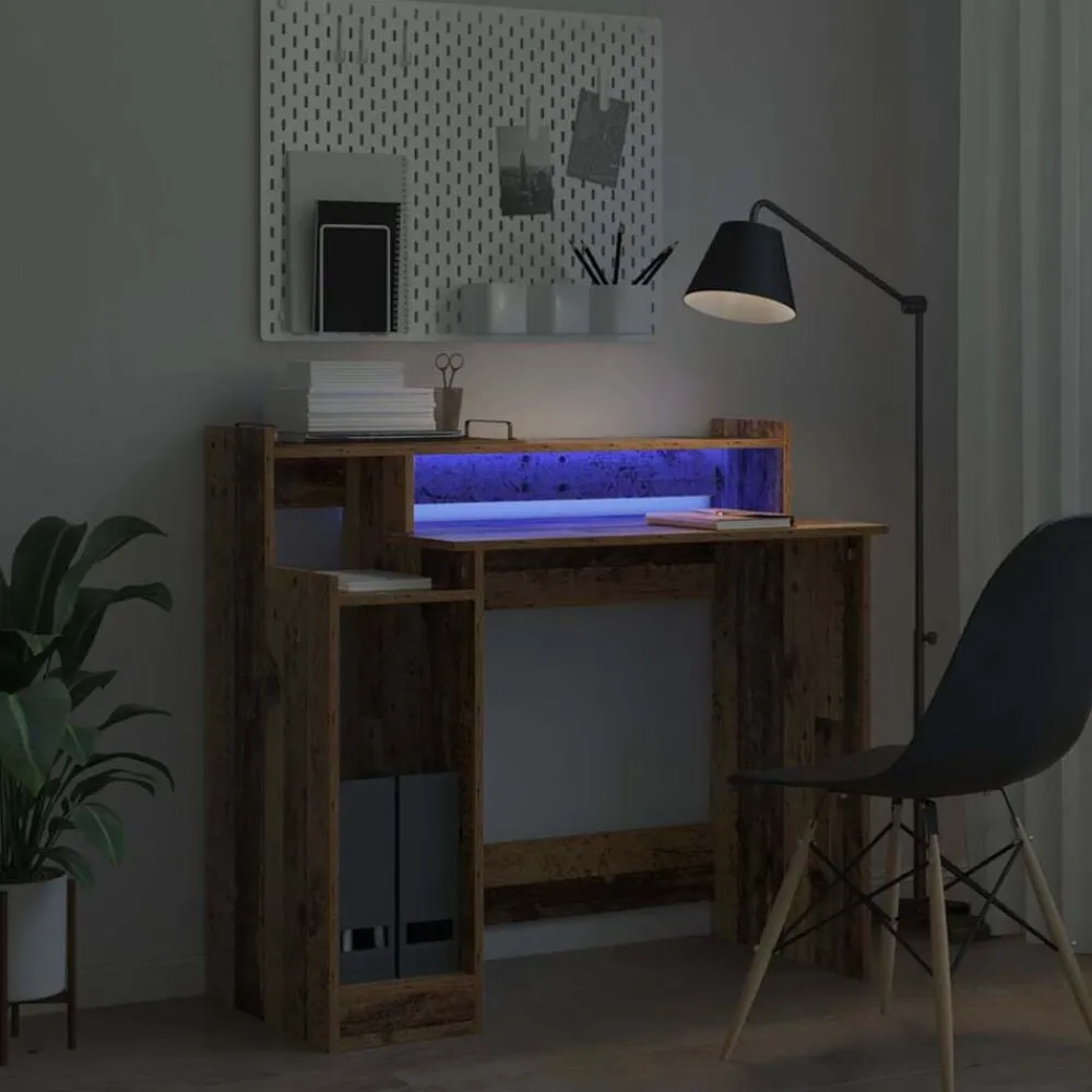 vidaXL Escritorio Madera vieja 97 x 45 x 90 cm Madera de ingeniería Madera envejecida Sale