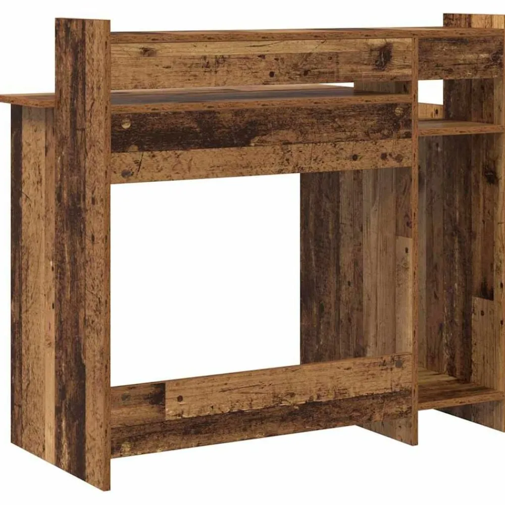 vidaXL Escritorio Madera vieja 97 x 45 x 90 cm Madera de ingeniería Madera envejecida Sale