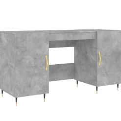 vidaXL Escritorio madera de ingeniería gris hormigón 140x50x75 cm Gris hormigón New