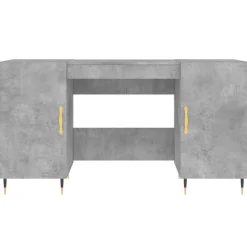 vidaXL Escritorio madera de ingeniería gris hormigón 140x50x75 cm Gris hormigón New