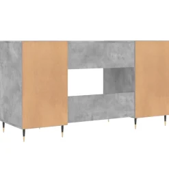 vidaXL Escritorio madera de ingeniería gris hormigón 140x50x75 cm Gris hormigón New