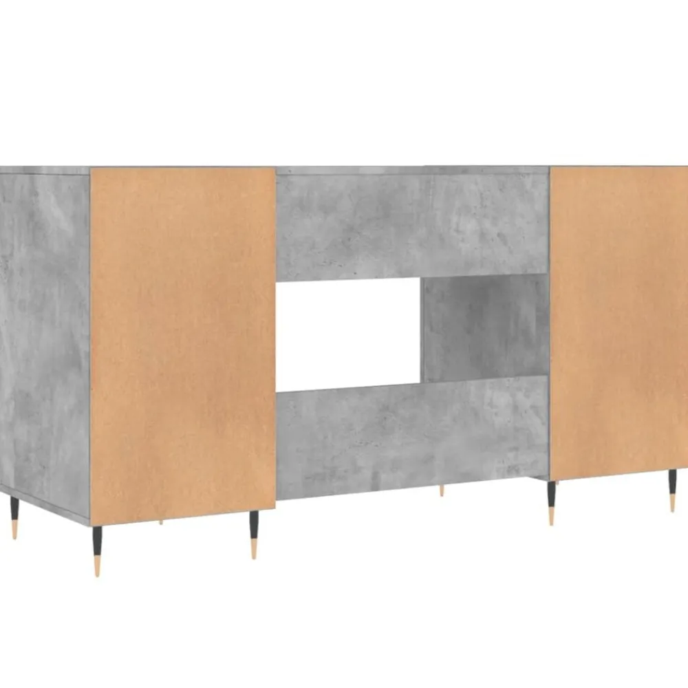 vidaXL Escritorio madera de ingeniería gris hormigón 140x50x75 cm Gris hormigón New