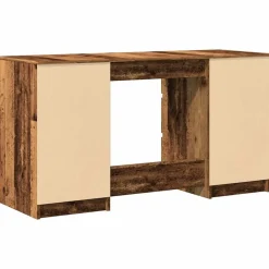 vidaXL Mobiliario De Oficina-Escritorio madera de ingeniería envejecida 140x50x77 cm