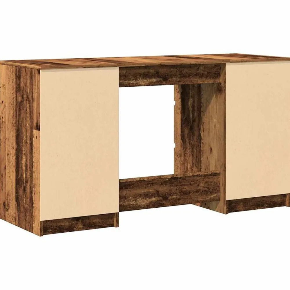 vidaXL Mobiliario De Oficina-Escritorio madera de ingeniería envejecida 140x50x77 cm