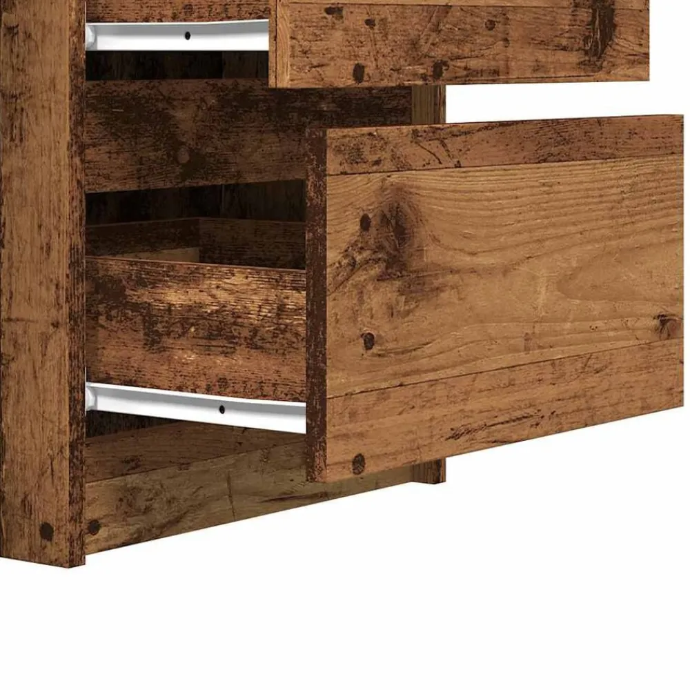 vidaXL Mobiliario De Oficina-Escritorio madera de ingeniería envejecida 140x50x77 cm