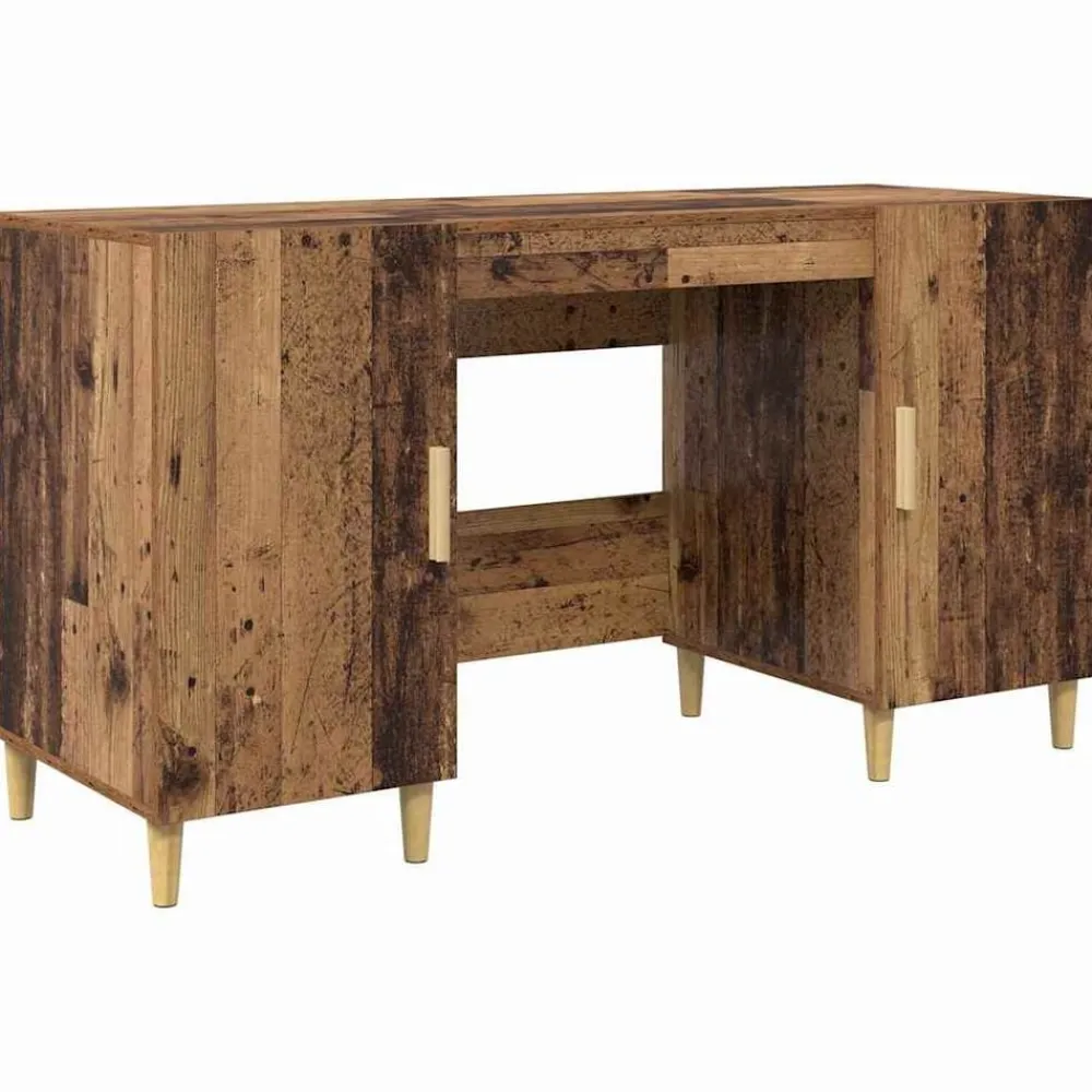 vidaXL Escritorio 140 x 50 x 75 cm Madera contrachapada Madera vieja Clearance