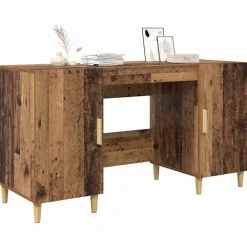 vidaXL Escritorio 140 x 50 x 75 cm Madera contrachapada Madera vieja Clearance