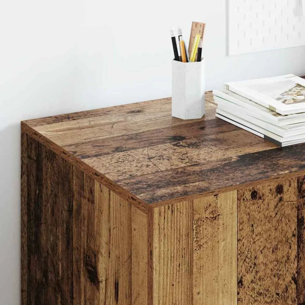 vidaXL Escritorio 140 x 50 x 75 cm Madera contrachapada Madera vieja Clearance