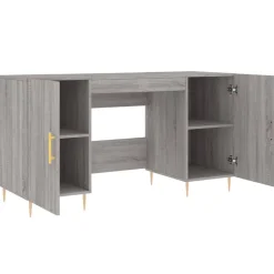 vidaXL Escritorio madera de ingeniería 140x50x75 cm Gris sonoma Online