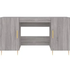 vidaXL Escritorio madera de ingeniería 140x50x75 cm Gris sonoma Online