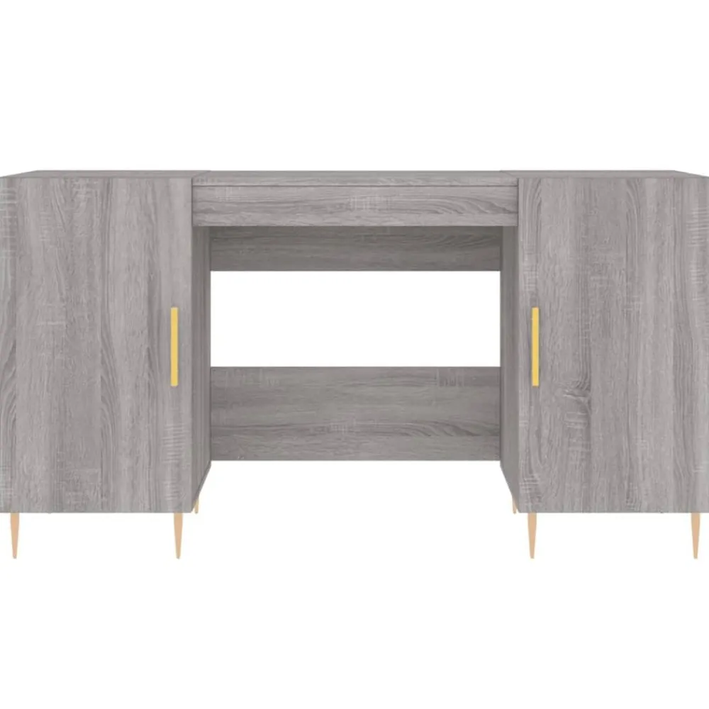 vidaXL Escritorio madera de ingeniería 140x50x75 cm Gris sonoma Online