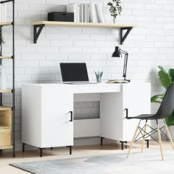 vidaXL Escritorio madera de ingeniería 140x50x75 cm Blanco Sale