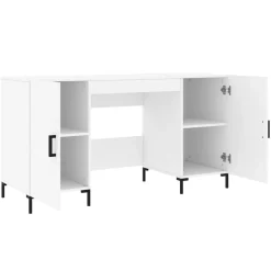 vidaXL Escritorio madera de ingeniería 140x50x75 cm Blanco Sale