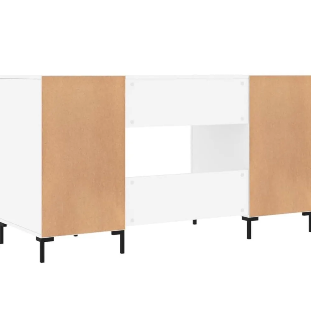 vidaXL Escritorio madera de ingeniería 140x50x75 cm Blanco Sale