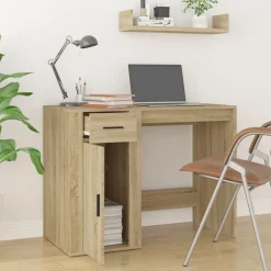 vidaXL Escritorio madera contrachapada color 100x49x75 cm Roble Sonoma Sale