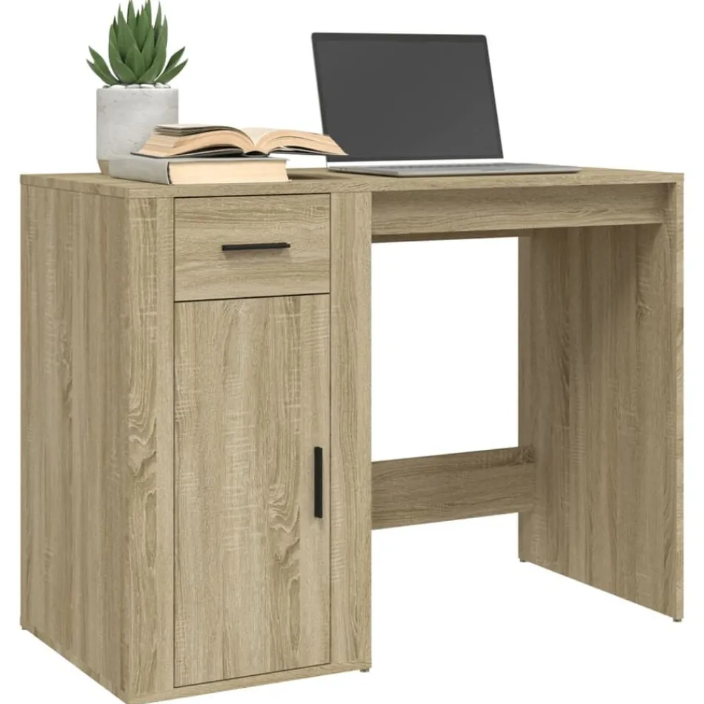 vidaXL Escritorio madera contrachapada color 100x49x75 cm Roble Sonoma Sale