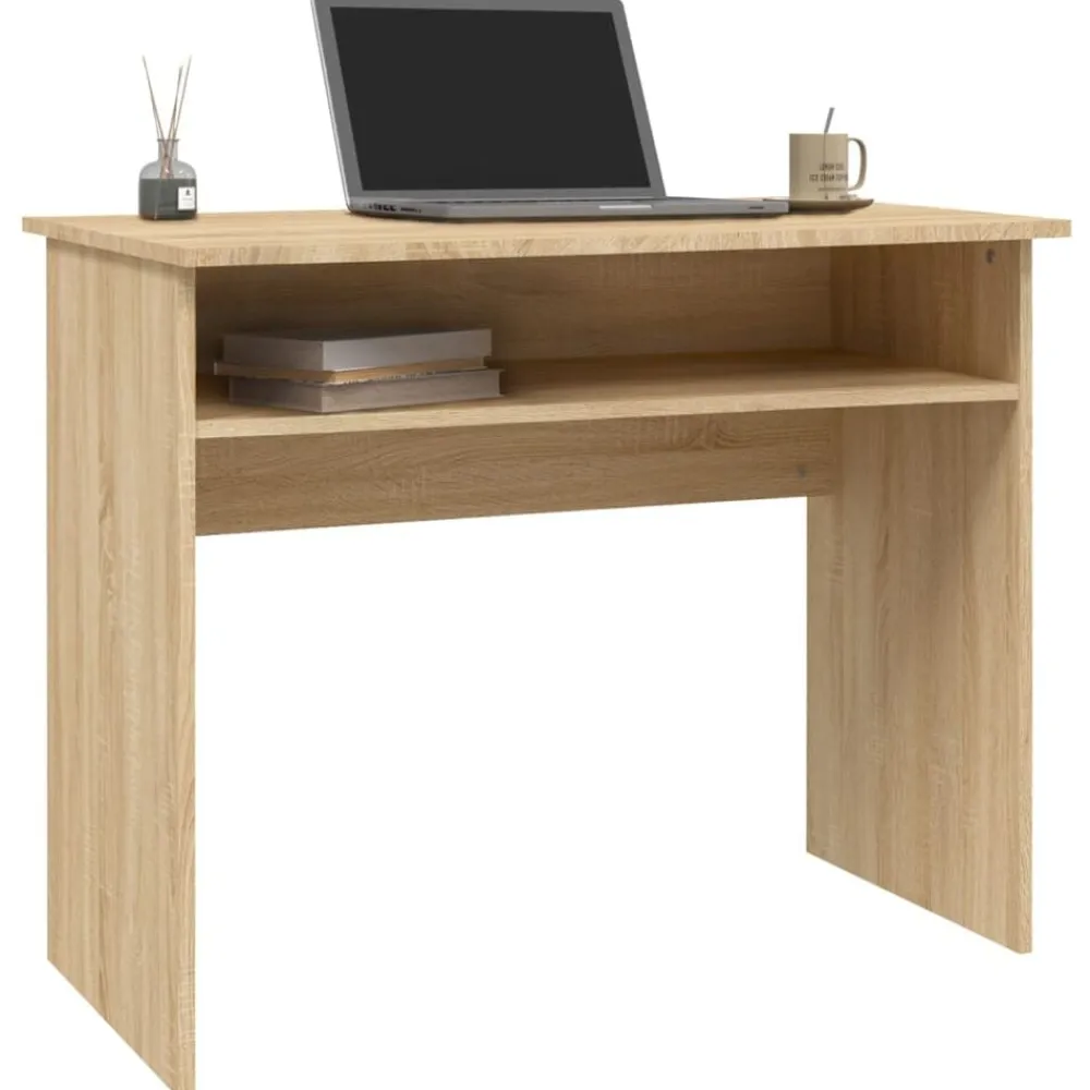 vidaXL Mobiliario De Oficina-Escritorio madera contrachapada color 90x50x74 cm