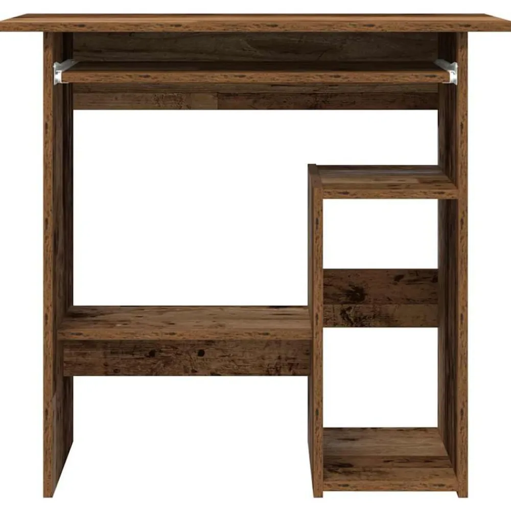 vidaXL Escritorio madera de ingeniería madera envejecida 80x45x74 cm Madera antigua Sale