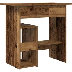 vidaXL Escritorio madera de ingeniería madera envejecida 80x45x74 cm Madera antigua Sale