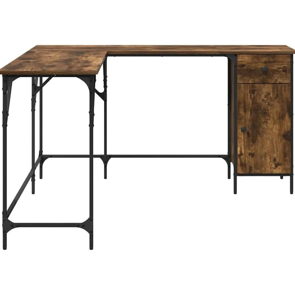 vidaXL Mobiliario De Oficina-Escritorio madera de ingeniería 141x141x75 cm