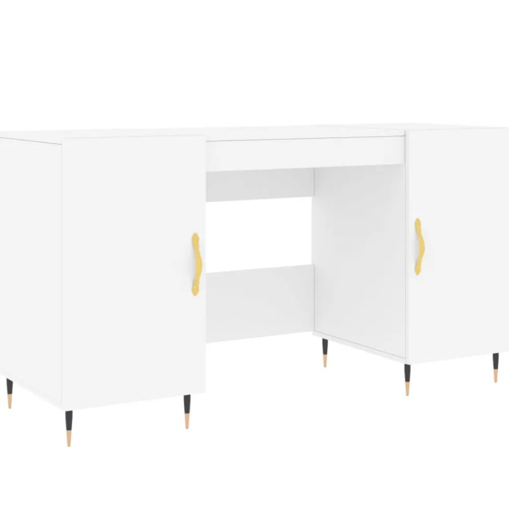 vidaXL Escritorio madera de ingeniería 140x50x75 cm Blanco Best