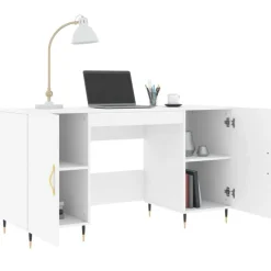 vidaXL Escritorio madera de ingeniería 140x50x75 cm Blanco Best