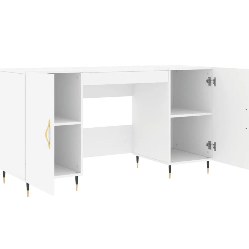 vidaXL Escritorio madera de ingeniería 140x50x75 cm Blanco Best