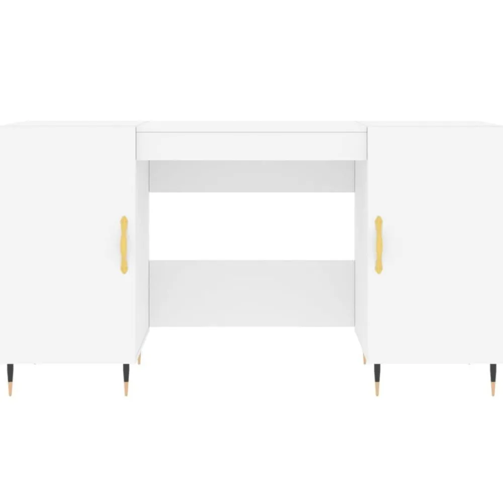 vidaXL Escritorio madera de ingeniería 140x50x75 cm Blanco Best