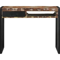 vidaXL Escritorio madera maciza reciclada multicolor 100x50x75 cm Online