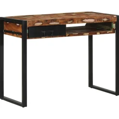vidaXL Escritorio madera maciza reciclada multicolor 100x50x75 cm Online