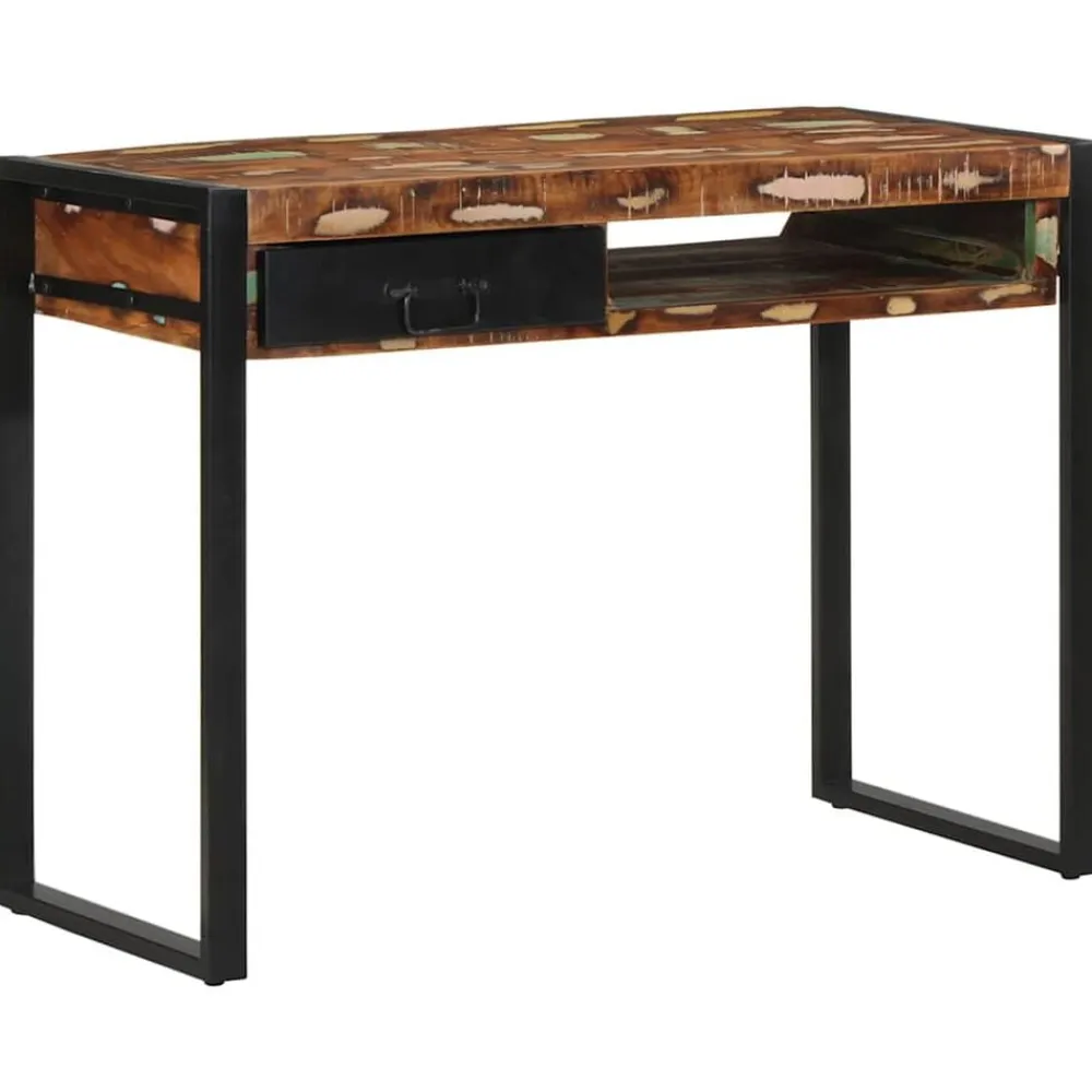 vidaXL Escritorio madera maciza reciclada multicolor 100x50x75 cm Online