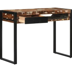 vidaXL Escritorio madera maciza reciclada multicolor 100x50x75 cm Online