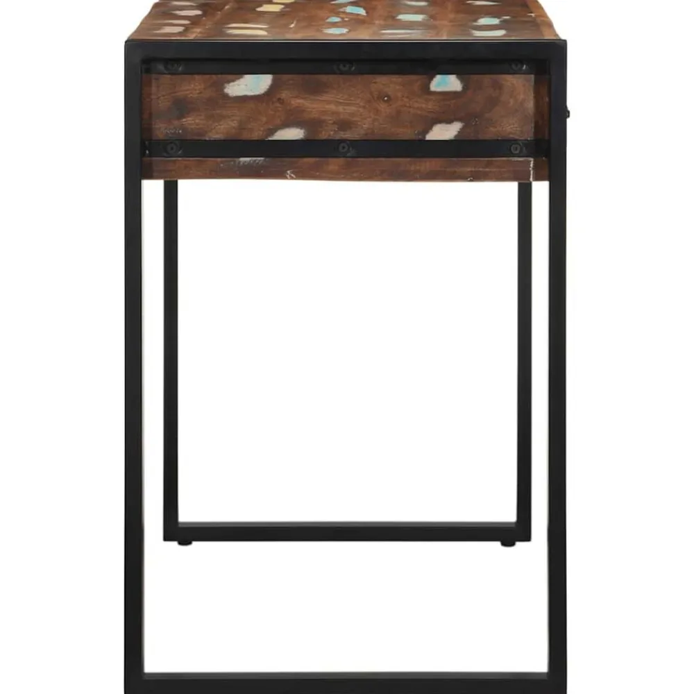 vidaXL Escritorio madera maciza reciclada multicolor 100x50x75 cm Online