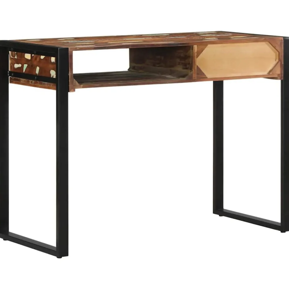 vidaXL Escritorio madera maciza reciclada multicolor 100x50x75 cm Online
