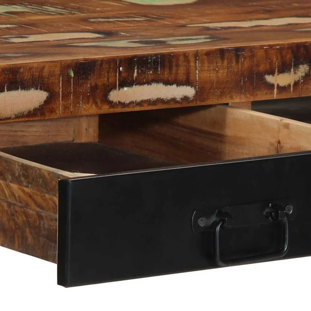 vidaXL Escritorio madera maciza reciclada multicolor 100x50x75 cm Online