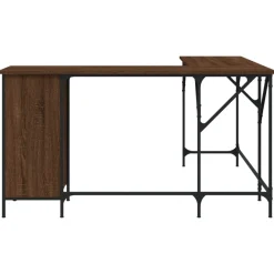 vidaXL Escritorio madera de ingeniería roble marrón 141x141x75 cm Marr&oacute;n roble Best