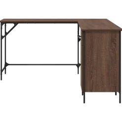 vidaXL Escritorio madera de ingeniería roble marrón 141x141x75 cm Marr&oacute;n roble Best