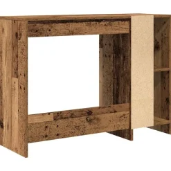 vidaXL Escritorio madera ingeniería madera envejecida 102,5x35x75 cm Madera antigua Discount