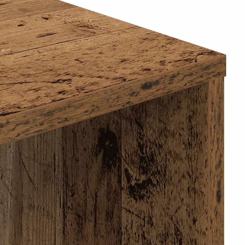 vidaXL Escritorio madera ingeniería madera envejecida 102,5x35x75 cm Madera antigua Discount