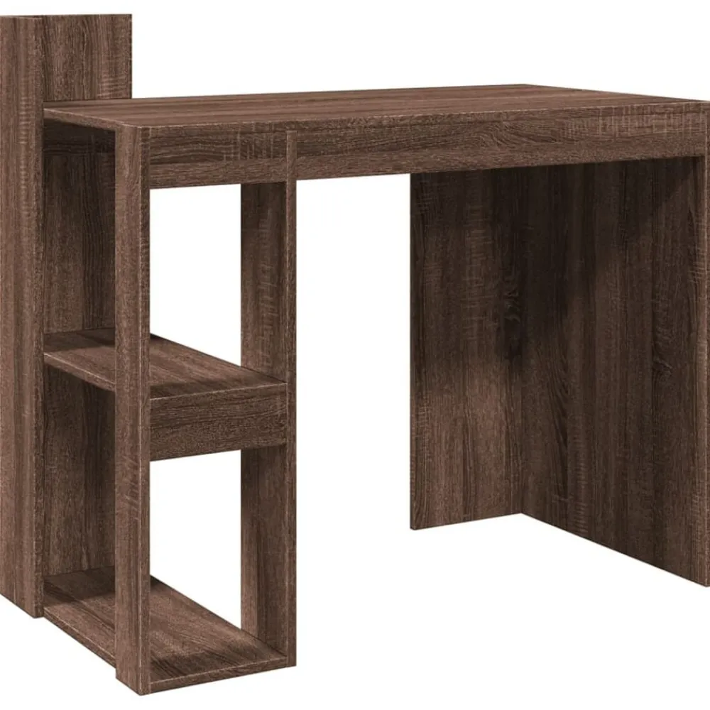 vidaXL Escritorio madera de ingeniería marrón roble 103,5x56,5x94 cm Marrón roble Hot
