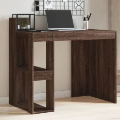 vidaXL Escritorio madera de ingeniería marrón roble 103,5x56,5x94 cm Marr&oacute;n roble Hot