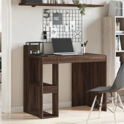 vidaXL Escritorio madera de ingeniería marrón roble 103,5x56,5x94 cm Marrón roble Hot