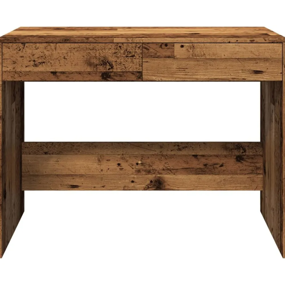 vidaXL Escritorio madera ingeniería madera envejecida 101x50x76,5 cm Madera antigua Hot