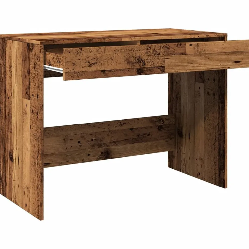 vidaXL Escritorio madera ingeniería madera envejecida 101x50x76,5 cm Madera antigua Hot