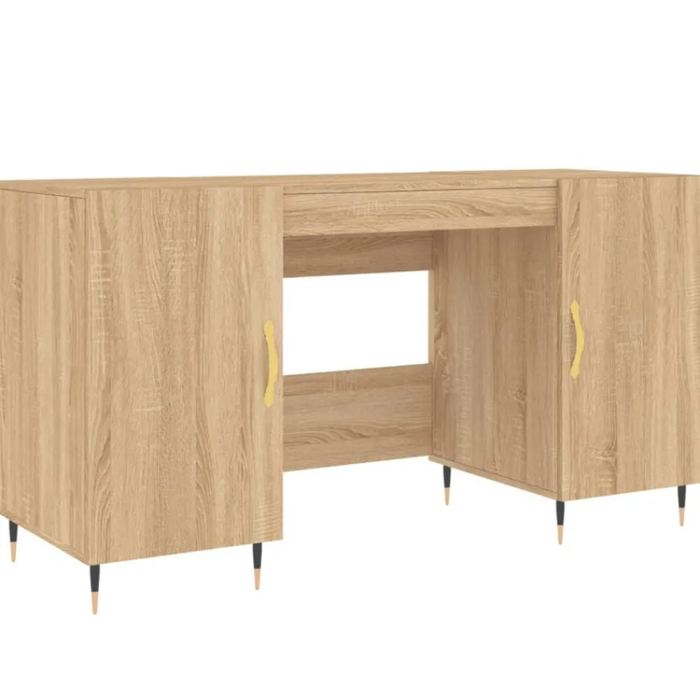 vidaXL Escritorio madera de ingeniería 140x50x75 cm Roble Sonoma