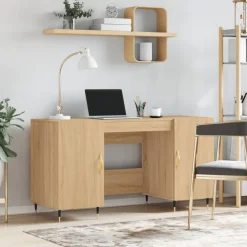 vidaXL Escritorio madera de ingeniería 140x50x75 cm Roble Sonoma
